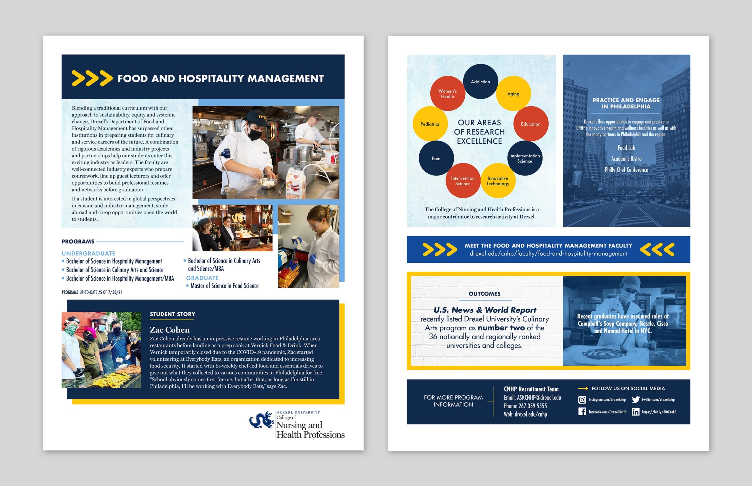 Food and Hospitality Management infosheet