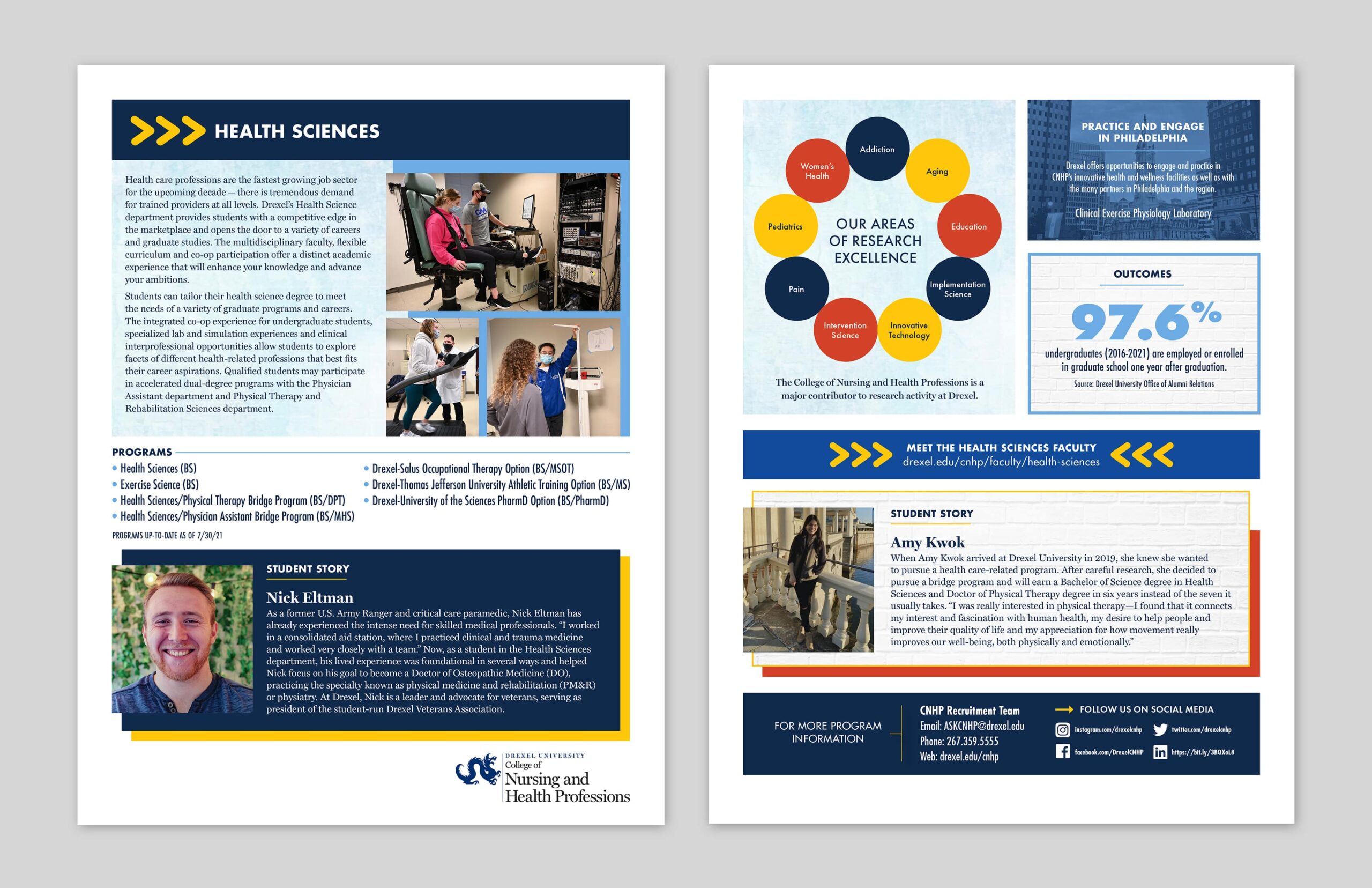 Health Sciences infosheet