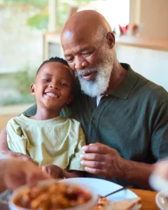 Older man with grandchild