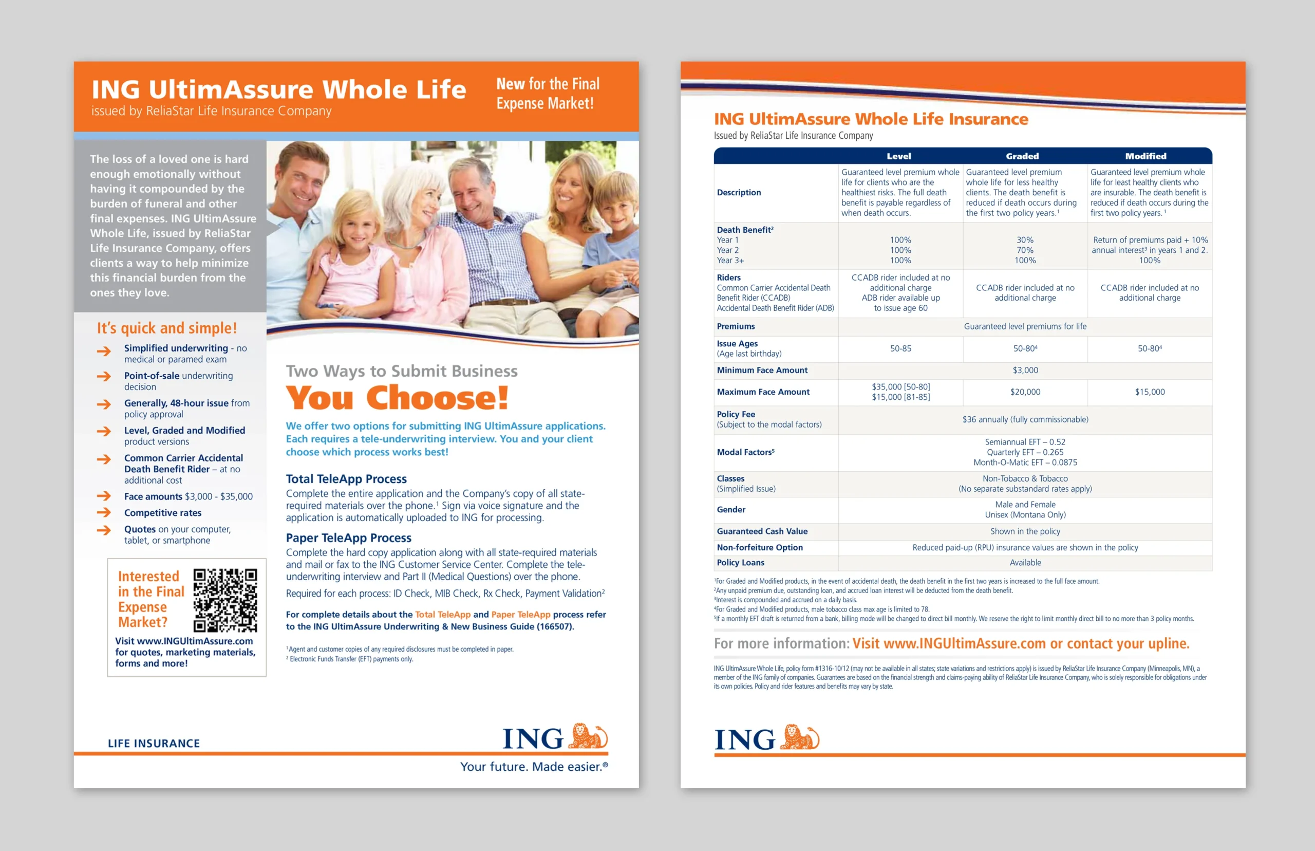 Insurance sell sheets
